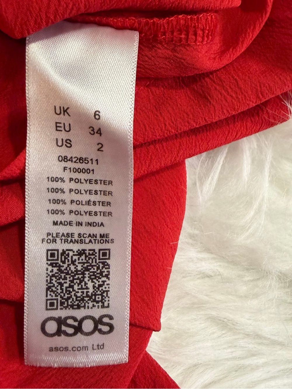ASOS Red Plunge Neck Smocked Waist Long Sleeve Romper US 2 - Picture 6 of 13